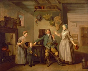 David Garrick und Mary Bradshaw in David Garricks The Farmers Return